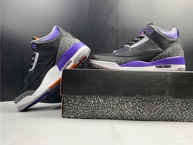 Rep TBK Black Court Air 050 Jordan Purple 3 CT8532 Retro 0709